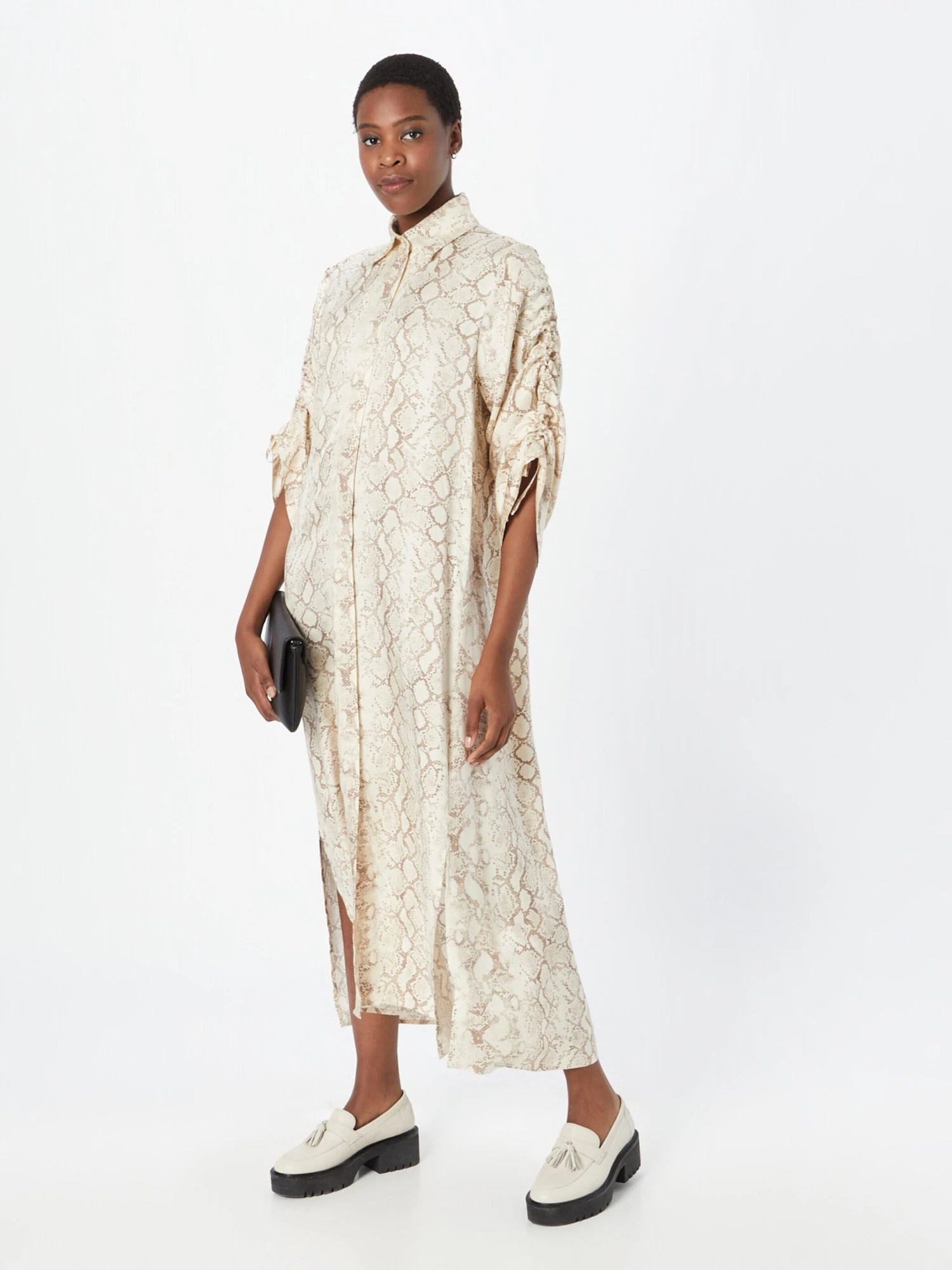 InWear Robes Fluides Robe-chemise Dwyn Femme Beige / Beige Foncé 7 InWear Robes Fluides Robe-chemise Dwyn Femme Beige / Beige Foncé – Image 5