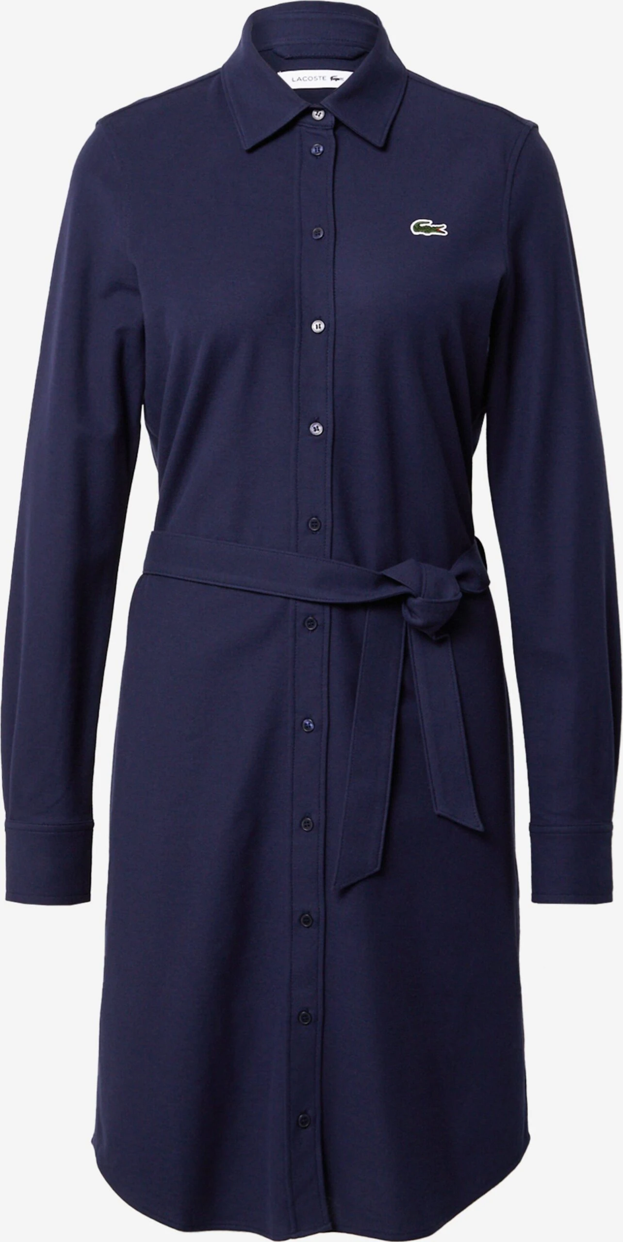 Lacoste Robes Fluides Robe-chemise Femme Bleu Foncé 3 Lacoste Robes Fluides Robe-chemise Femme Bleu Foncé