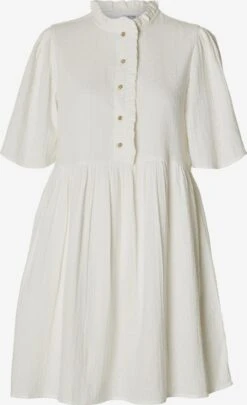 Selected Femme Robes Fluides Robe-chemise ELISA Femme Blanc