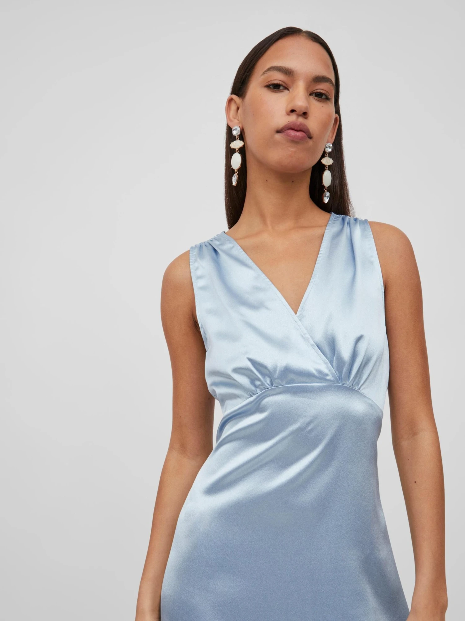 Vila Robes De Soirée Robe De Soirée SITTAS Femme Bleu Clair 8 Vila Robes De Soirée Robe De Soirée SITTAS Femme Bleu Clair – Image 6