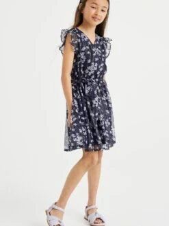 WE FASHION Robes Robe Enfants Bleu-gris / Bleu Foncé -Joli Mode Soldes Magasin b99d994956e32b9006cbab6f12d2c7e2