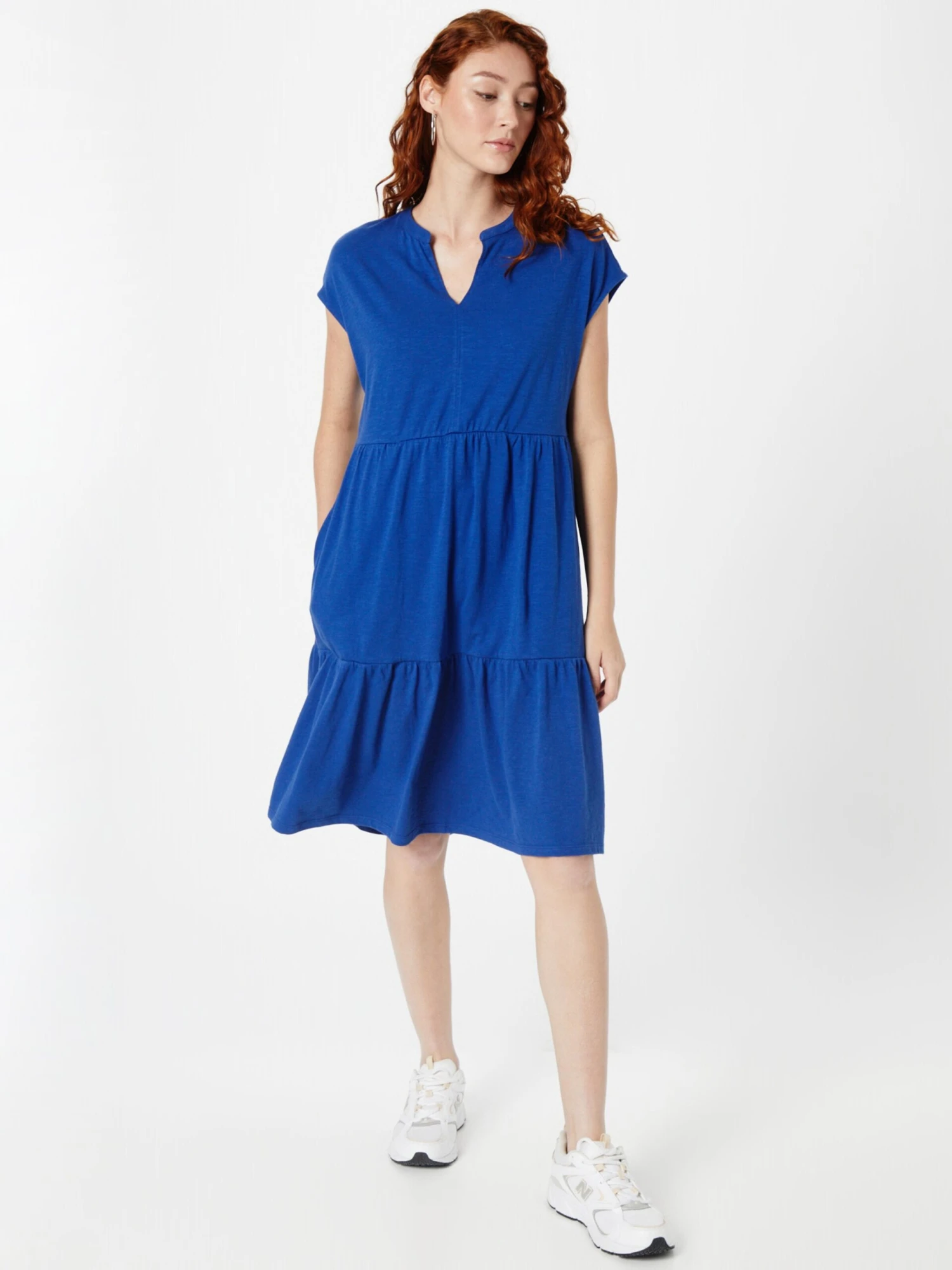 S.Oliver Robes Fluides Robe-chemise Femme Bleu Roi 4 S.Oliver Robes Fluides Robe-chemise Femme Bleu Roi – Image 2