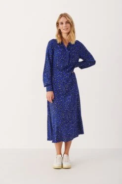 Part Two Robes Fluides Robe-chemise Viona Femme Azur -Joli Mode Soldes Magasin baff060ba42f0d882437a8c1e10ebac0