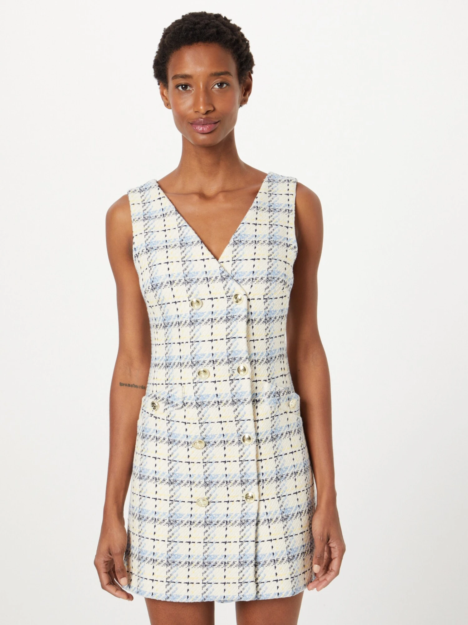 Karen Millen Robes Fluides Robe-chemise Femme Blanc Cassé 5 Karen Millen Robes Fluides Robe-chemise Femme Blanc Cassé – Image 3