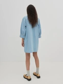 EDITED Robes Fluides Robe-chemise Siena Femme Bleu -Joli Mode Soldes Magasin c09f39fef9805983cb143bc890ac0e20