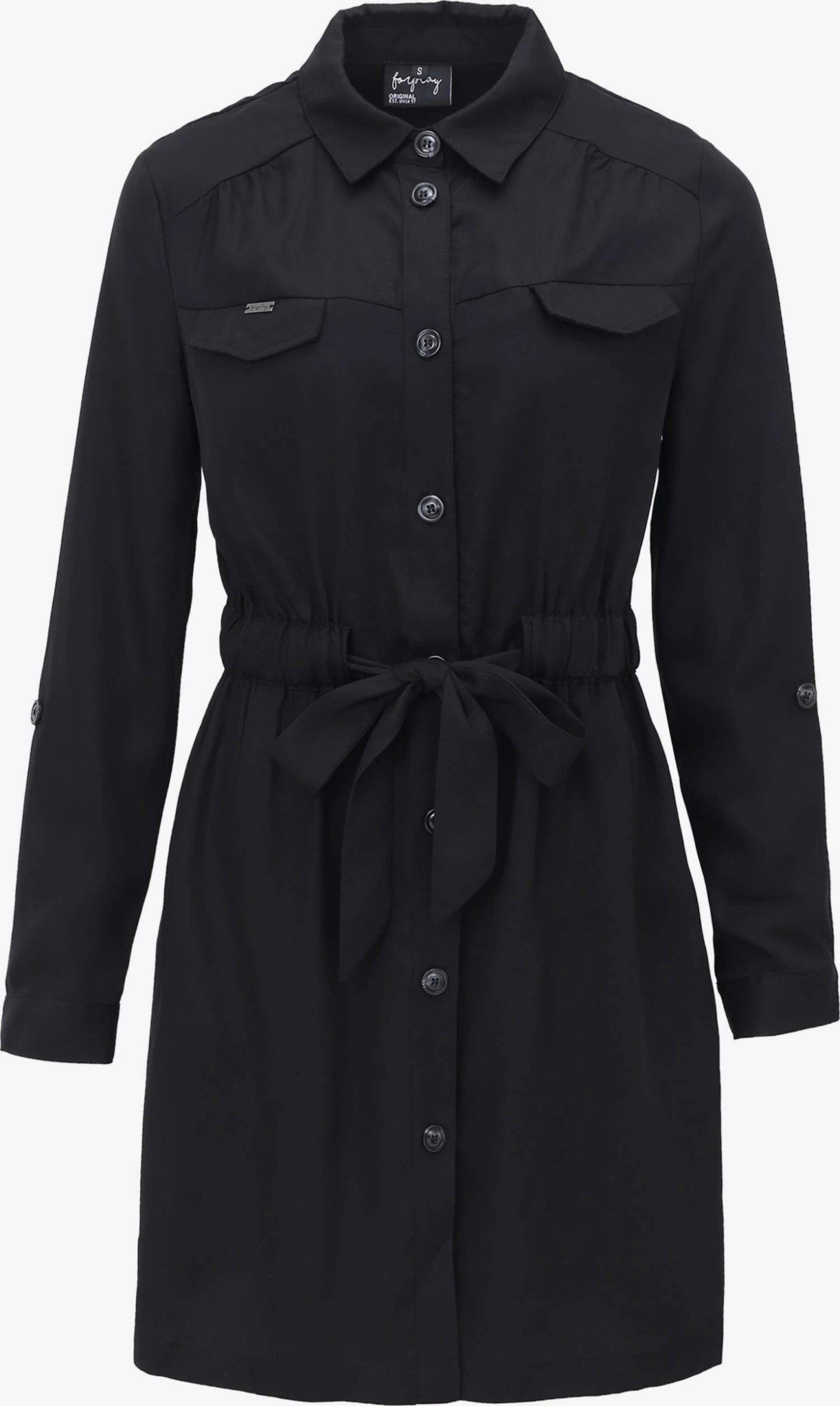 Forplay Robes Fluides Robe-chemise Freya Femme Noir 3 Forplay Robes Fluides Robe-chemise Freya Femme Noir