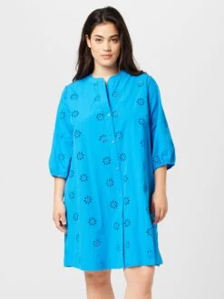 ONLY CARMAKOMA Robes Fluides Robe-chemise SELINA Femme Bleu Ciel 9 ONLY CARMAKOMA Robes Fluides Robe-chemise SELINA Femme Bleu Ciel -Joli Mode Soldes Magasin c42ce8b28594025ea920068b7012ec67