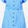 ONLY CARMAKOMA Robes Fluides Robe-chemise DIEGA Femme Bleu Clair -Joli Mode Soldes Magasin c667e600fe4205f7caf8e600158718fa