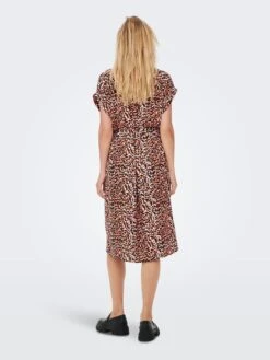 ONLY Robes Fluides Robe-chemise Femme Orange / Noir -Joli Mode Soldes Magasin c694d6885f8ac3c4ab408bac07e9fba9