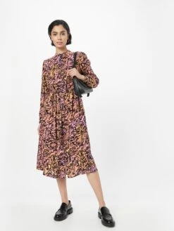 B.young Robes Fluides Robe-chemise JOSA Femme Orange -Joli Mode Soldes Magasin c9c3f58417cadd9f511d9b459526b085