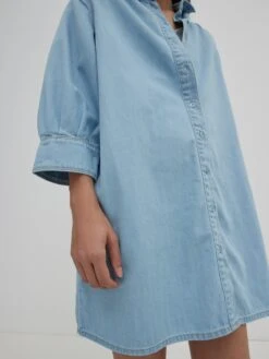 EDITED Robes Fluides Robe-chemise Siena Femme Bleu -Joli Mode Soldes Magasin cb5cfbf54b4dd5067b499078b16bee03