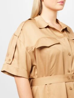 Robes Fluides Robe-chemise Femme Camel -Joli Mode Soldes Magasin cdabe7547772d7dc2b0cdd9f961e92ed