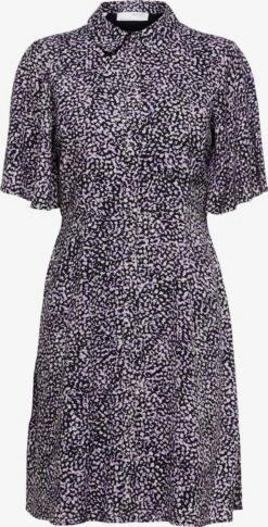 Selected Femme Robes Fluides Robe-chemise Jalina Femme Noir