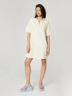 Robes Fluides Robe-chemise Femme Crème -Joli Mode Soldes Magasin d39d21026ec57cd73e3113da307dcb32