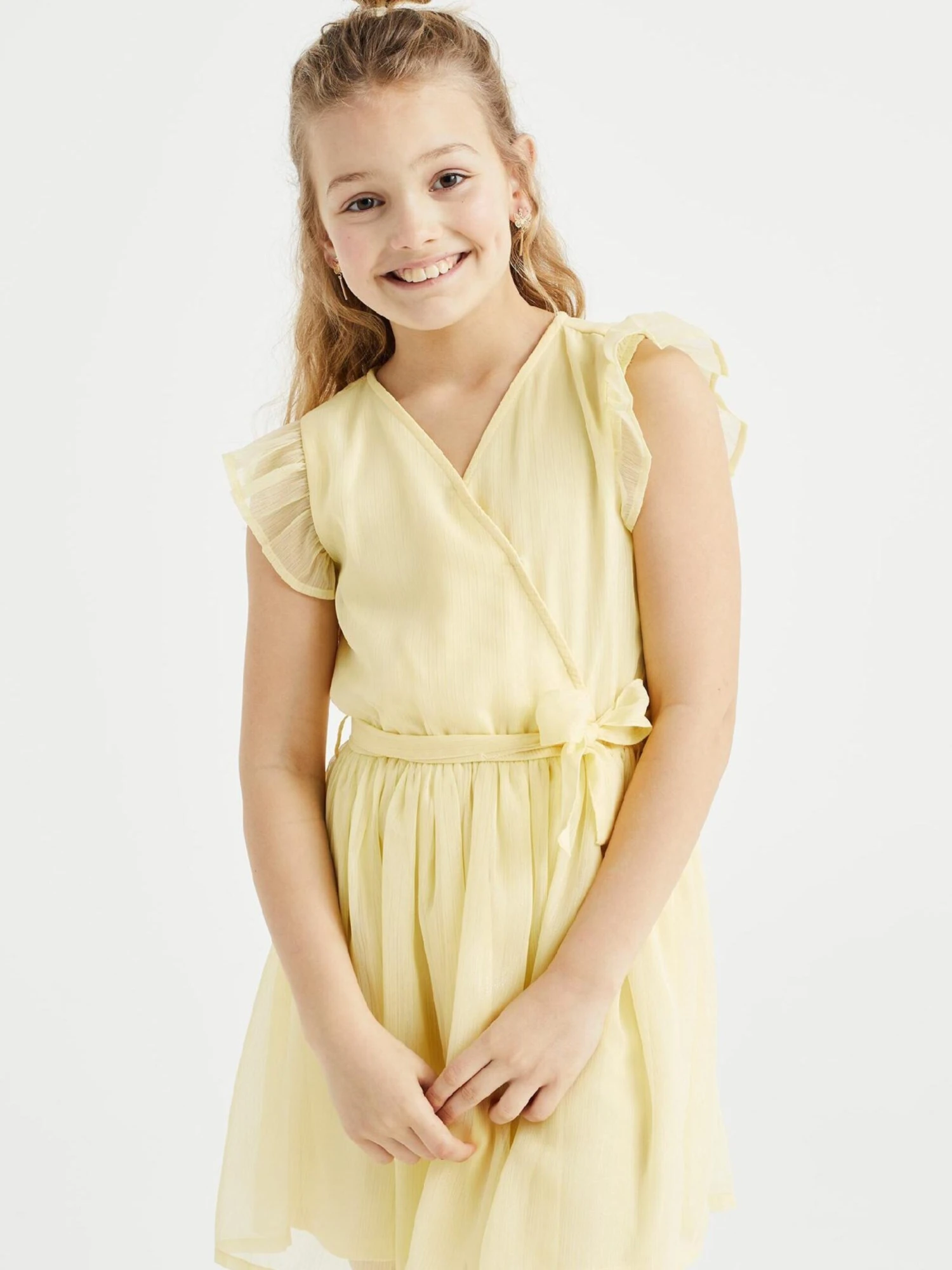 WE FASHION Robes Robe Enfants Jaune 6 WE FASHION Robes Robe Enfants Jaune – Image 4