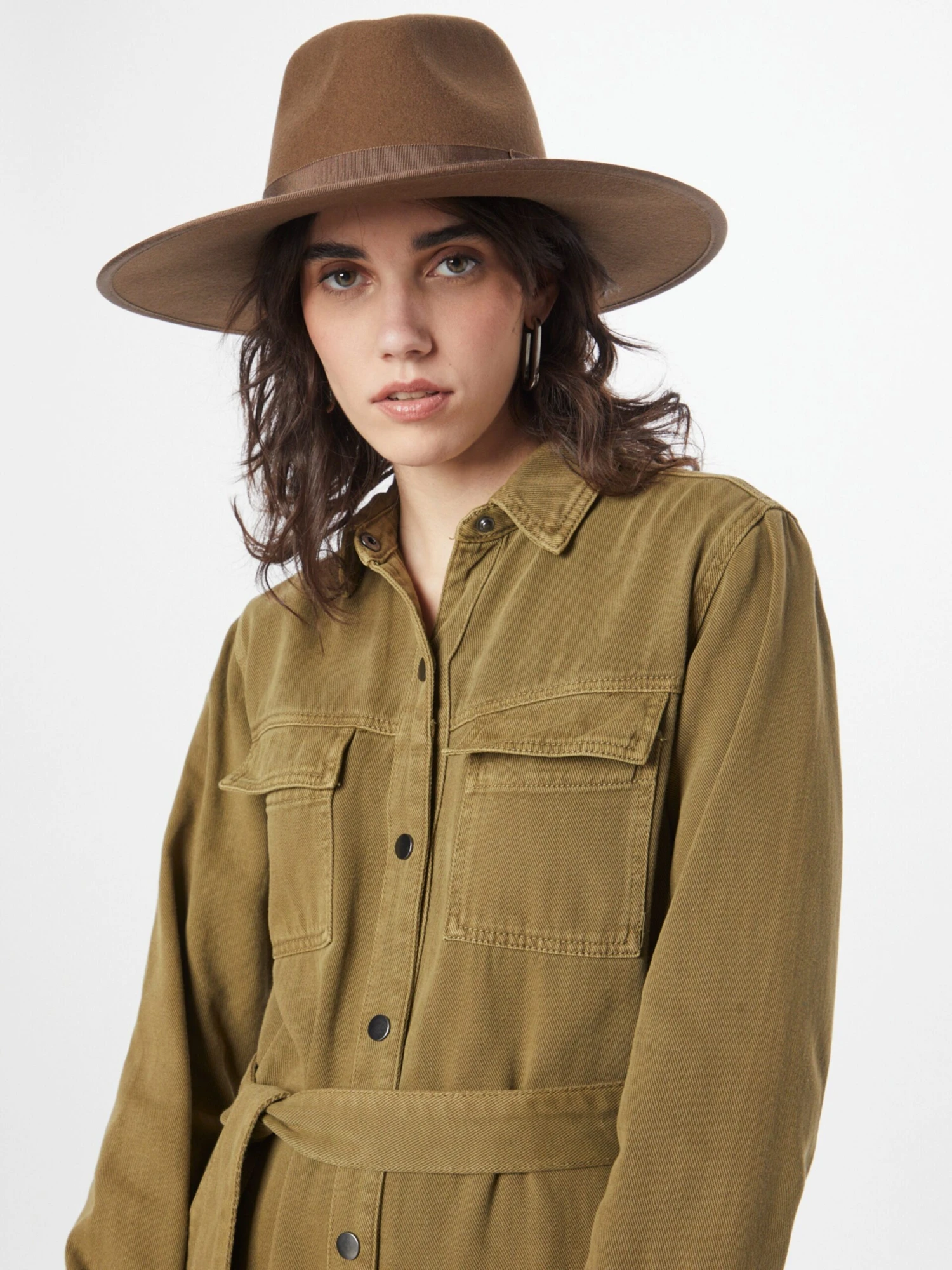 Kaffe Robes Fluides Robe-chemise Elektra Femme Olive 4 Kaffe Robes Fluides Robe-chemise Elektra Femme Olive – Image 2