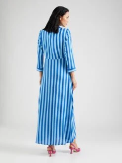 Y.A.S Robes Fluides Robe-chemise Savanna Femme Bleu / Bleu Clair 10 Y.A.S Robes Fluides Robe-chemise Savanna Femme Bleu / Bleu Clair -Joli Mode Soldes Magasin dec6dafafddea25dae7f3782e21cff1e