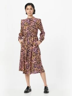 B.young Robes Fluides Robe-chemise JOSA Femme Orange -Joli Mode Soldes Magasin e2255b1410f1107d90268e13ebaf441e