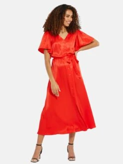 Threadbare Robes Fluides Robe-chemise Salad Femme Rouge Orangé -Joli Mode Soldes Magasin e2309e2e9537ac680d3f11a07a7d62c2