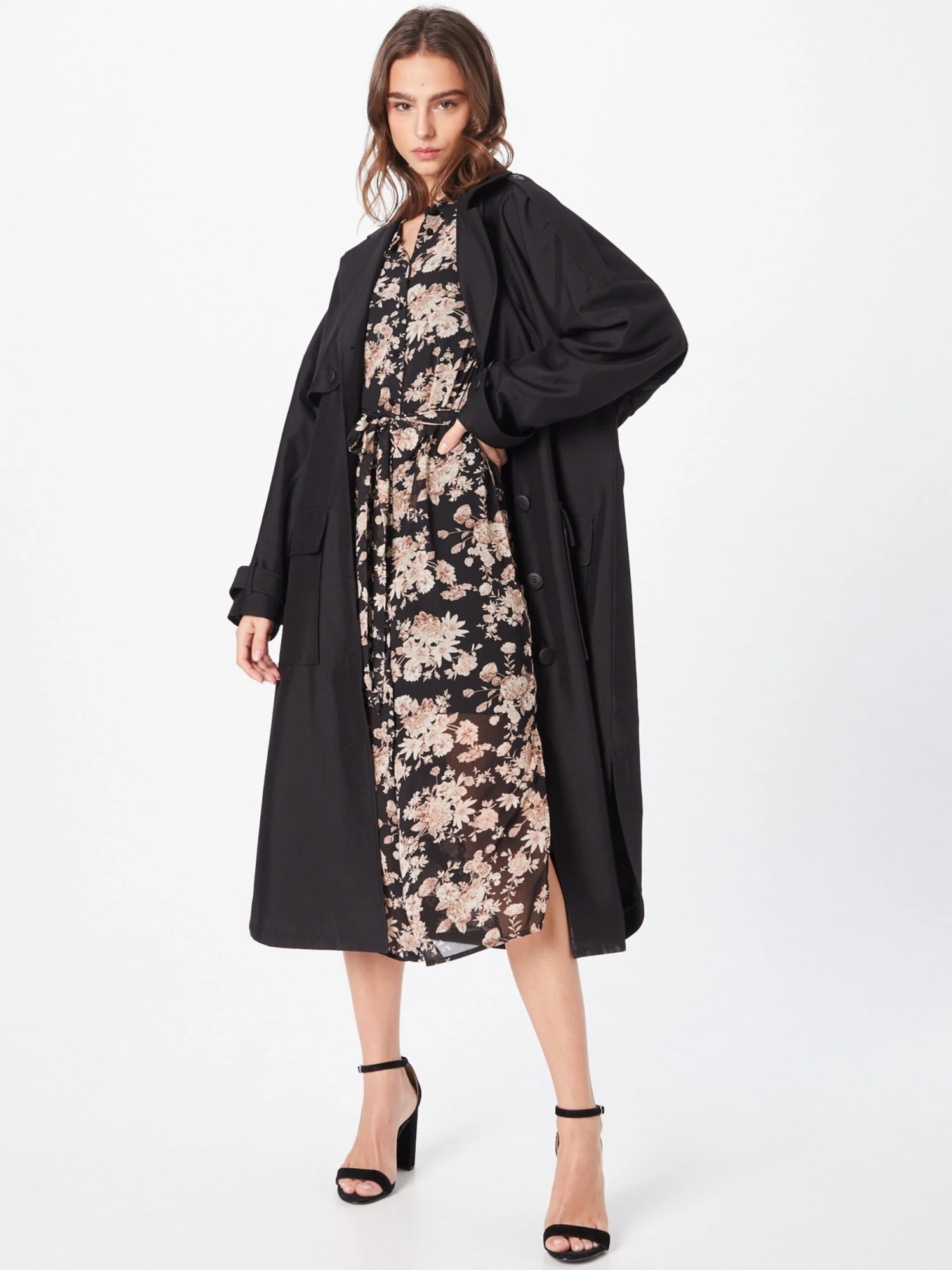 Vila Robes Fluides Robe-chemise VINDI Femme Noir 6 Vila Robes Fluides Robe-chemise VINDI Femme Noir – Image 4