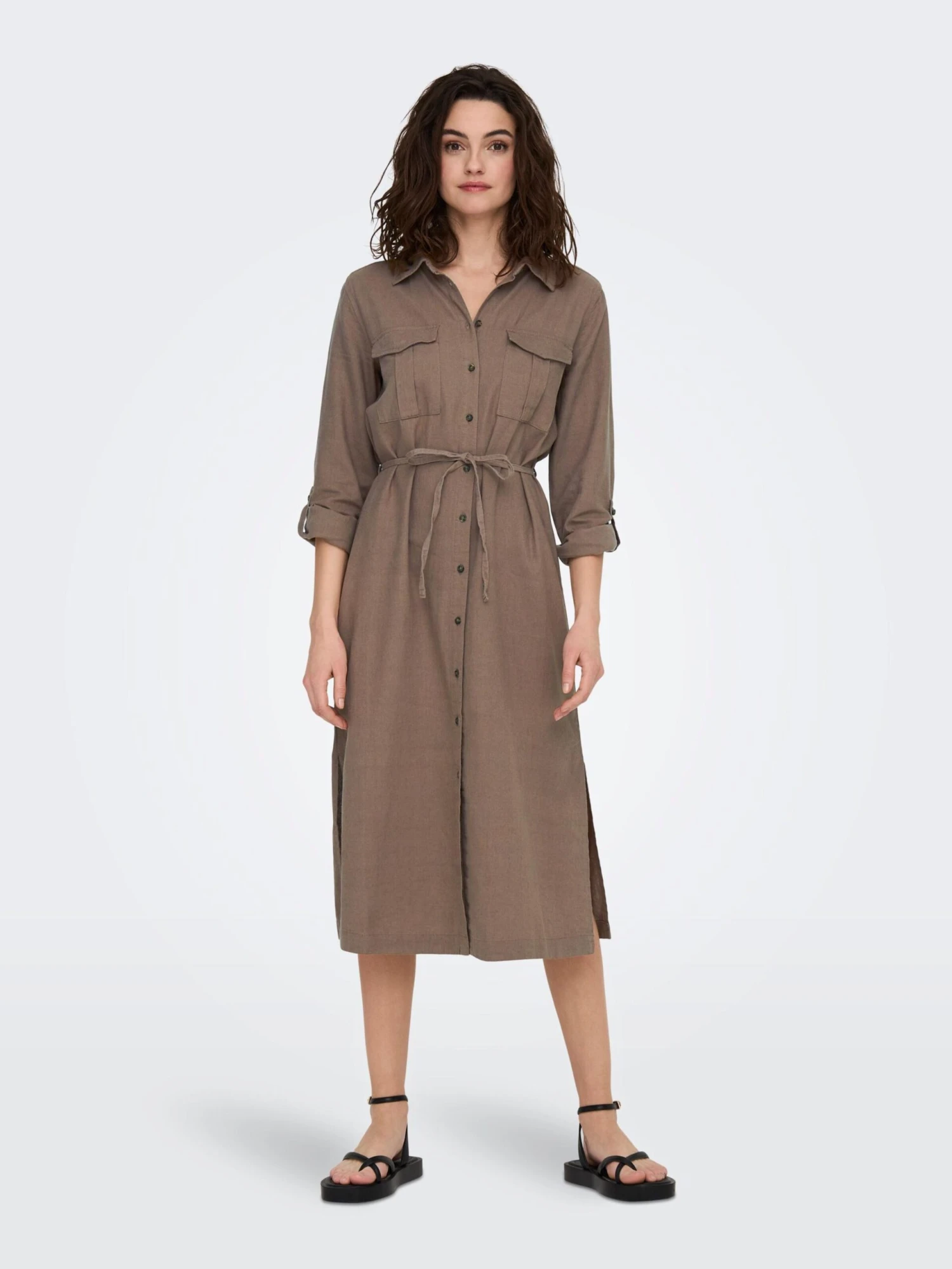 ONLY Robes Fluides Robe-chemise Caro Femme Pueblo 5 ONLY Robes Fluides Robe-chemise Caro Femme Pueblo – Image 3