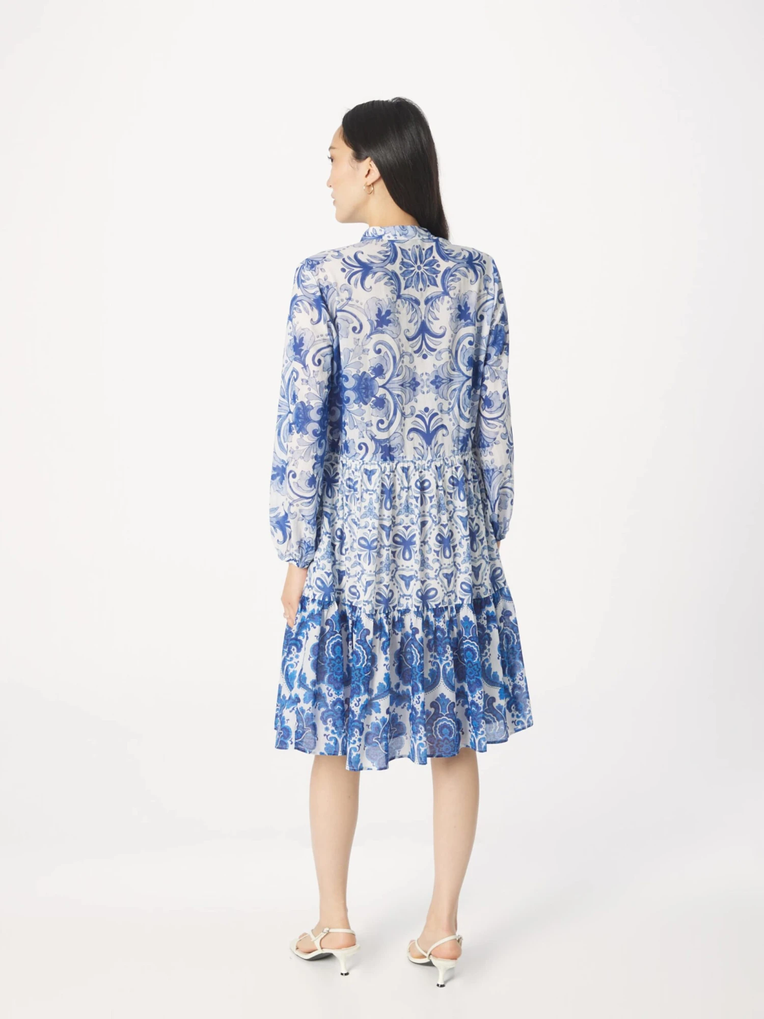 Robes Fluides Robe-chemise Mila Femme Bleu / Bleu Clair 6 Robes Fluides Robe-chemise Mila Femme Bleu / Bleu Clair – Image 4