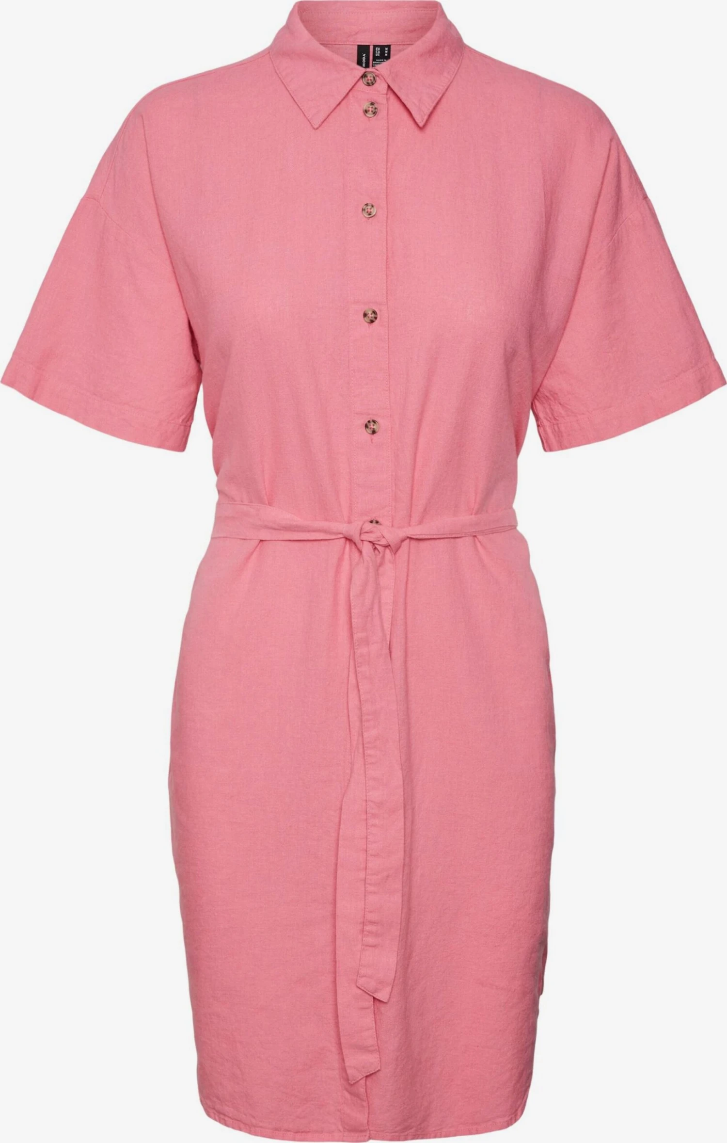 Vero Moda Robes Fluides Robe-chemise LINA Femme Rose Clair 3 Vero Moda Robes Fluides Robe-chemise LINA Femme Rose Clair