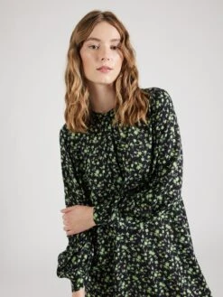 FREEQUENT Robes Fluides Robe-chemise ADNEY Femme Noir -Joli Mode Soldes Magasin f1d23ba2f823fec945fecef964c20467