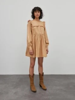 EDITED Robes Fluides Robe-chemise Camryn Femme Sable -Joli Mode Soldes Magasin f2fd2f4852cd6a37d773ce82ba179958