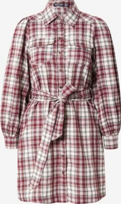 NASTY GAL Robes Fluides Robe-chemise Femme Rouge Foncé