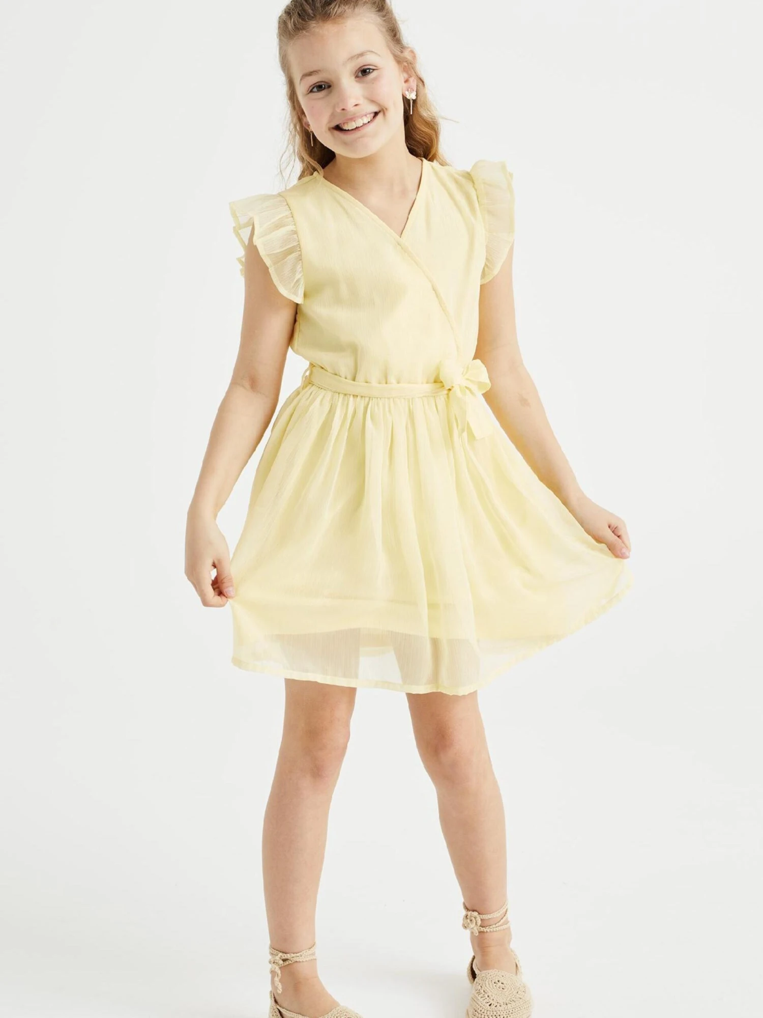 WE FASHION Robes Robe Enfants Jaune 5 WE FASHION Robes Robe Enfants Jaune – Image 3