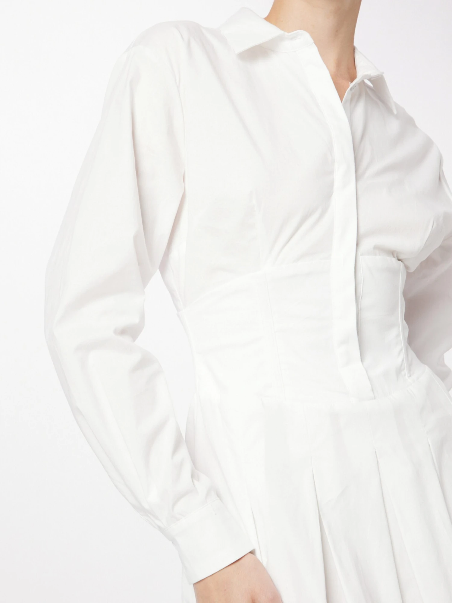 Bardot Robes Fluides Robe-chemise AMIRA Femme Blanc Cassé 4 Bardot Robes Fluides Robe-chemise AMIRA Femme Blanc Cassé – Image 2