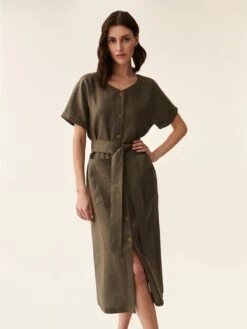 Robes Fluides Robe-chemise Wankarmi Femme Kaki -Joli Mode Soldes Magasin f85e1618f042f43c88214a17b21bc2ff