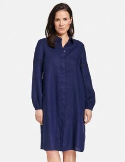 Gerry Weber Robes Fluides Robe-chemise Femme Indigo 10 Gerry Weber Robes Fluides Robe-chemise Femme Indigo -Joli Mode Soldes Magasin f962dfc43ec0a91fa4c20f3a517854f7