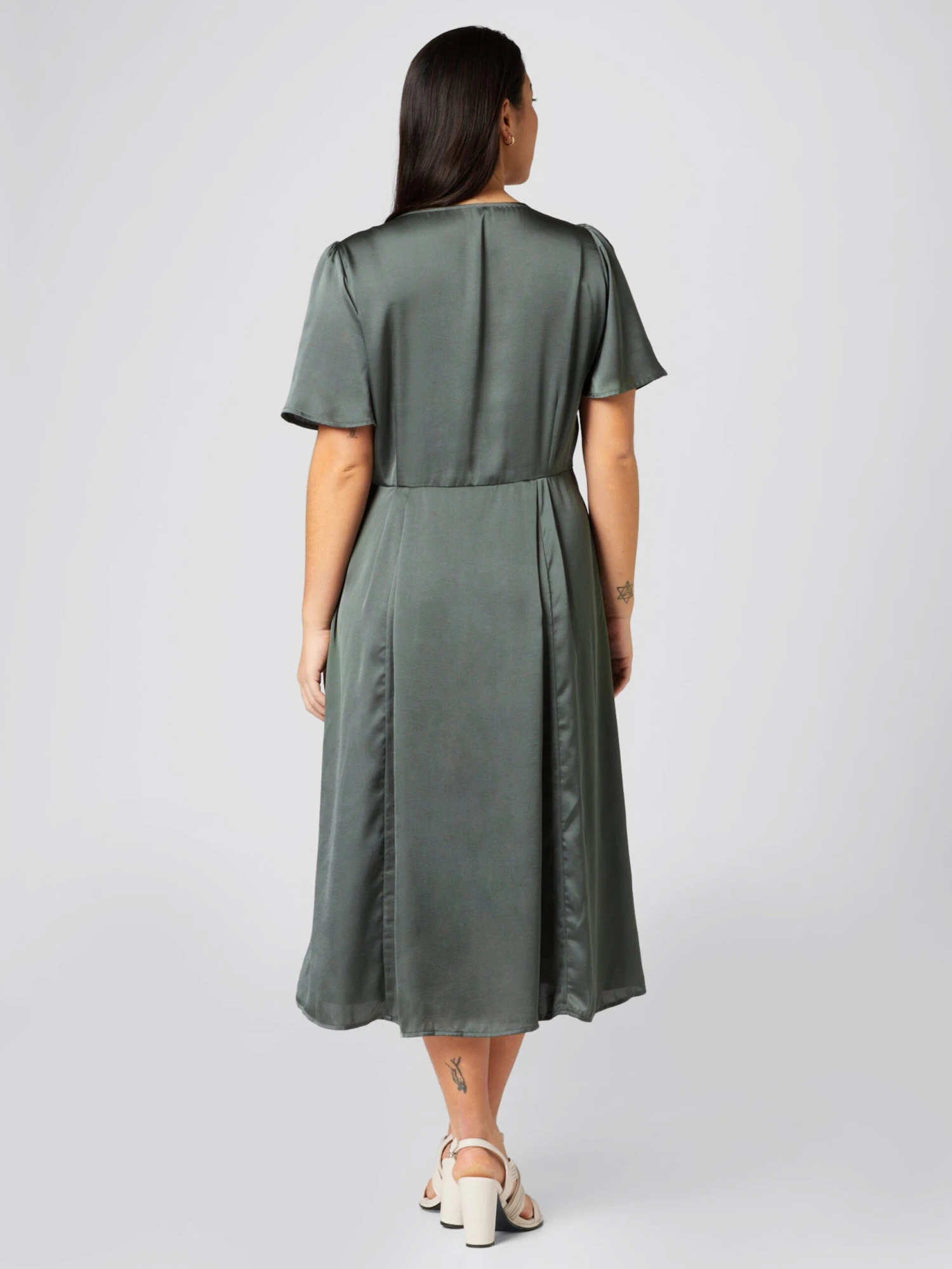 Robes Fluides Robe-chemise Rika Femme Sapin 6 Robes Fluides Robe-chemise Rika Femme Sapin – Image 4