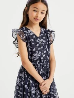 WE FASHION Robes Robe Enfants Bleu-gris / Bleu Foncé -Joli Mode Soldes Magasin fcc588b2bbe5bdeec51bfdb3d47dcd76