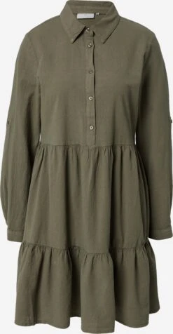 Kaffe Robes Fluides Robe-chemise Naya Femme Kaki